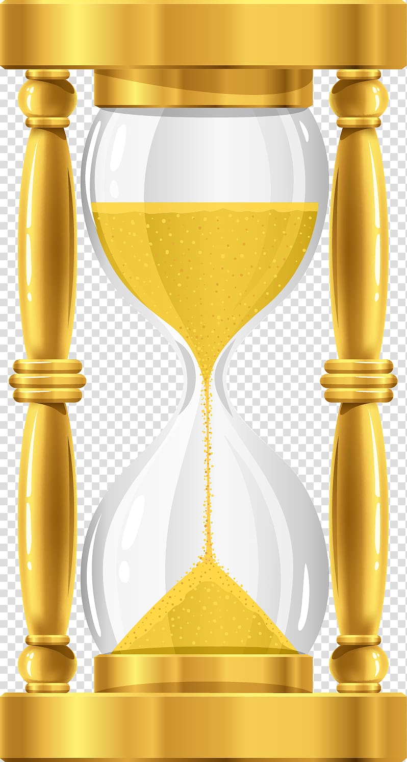 Hourglass Sand , Beautifully golden hourglass transparent background PNG clipart