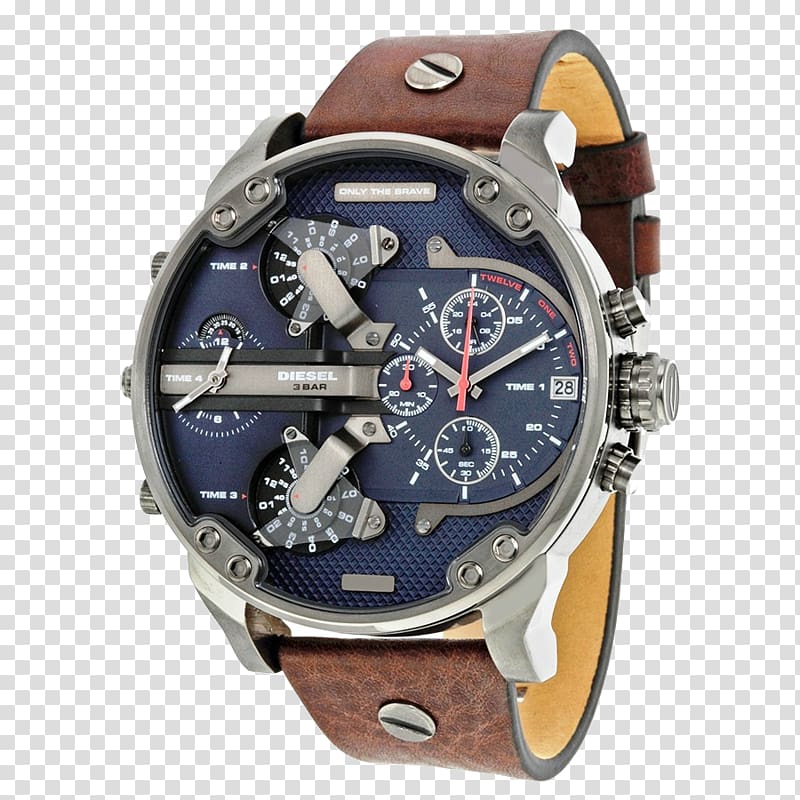 Diesel Mr. Daddy 2.0 Watch Diesel Mega Chief Chronograph, watch transparent background PNG clipart