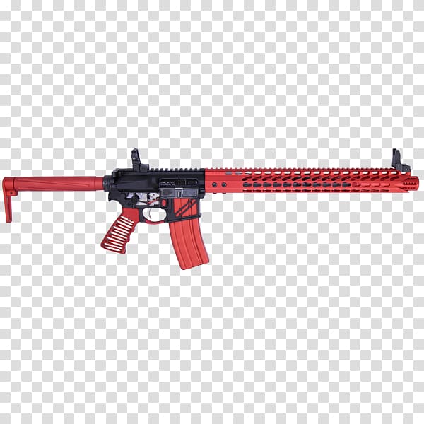 Airsoft Guns Firearm Weapon AR-15 style rifle, weapon transparent background PNG clipart