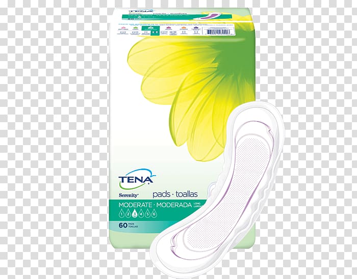 Product design TENA Incontinence pad Yellow, Incontinence transparent background PNG clipart