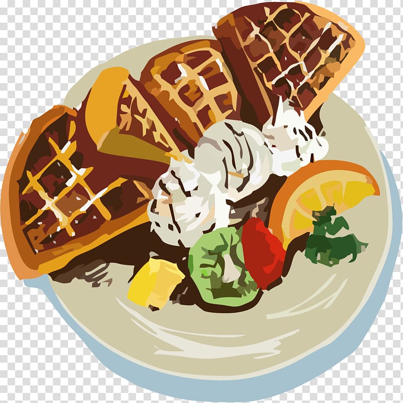 Ice cream Belgian waffle Cookie, delicious cookies transparent background PNG clipart