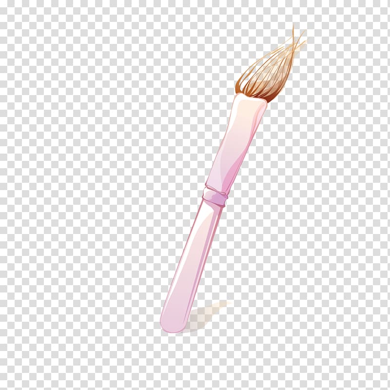 Lip balm Diary Lipstick Makeup brush , pink watercolor pen pattern transparent background PNG clipart
