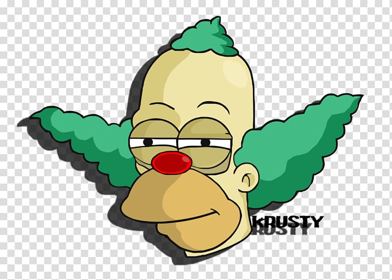 Krusty the Clown Homer Simpson Spider Pig, clown transparent background PNG clipart