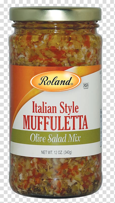 Giardiniera Muffuletta Italian cuisine Vegetarian cuisine Food, round ham slices transparent background PNG clipart