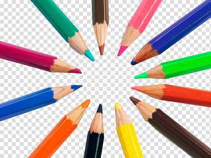 Colored pencil Drawing Crayon, Creative pencil furnishings transparent background PNG clipart