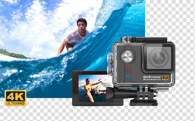 GoXtreme BlackHawk 4K Action camera 4K resolution 1080p, Camera transparent background PNG clipart