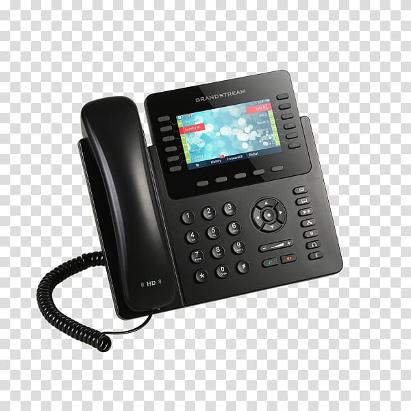 Grandstream GXP1625 Grandstream Networks VoIP phone Grandstream GXP2140 Voice over IP, phone on phone stand transparent background PNG clipart