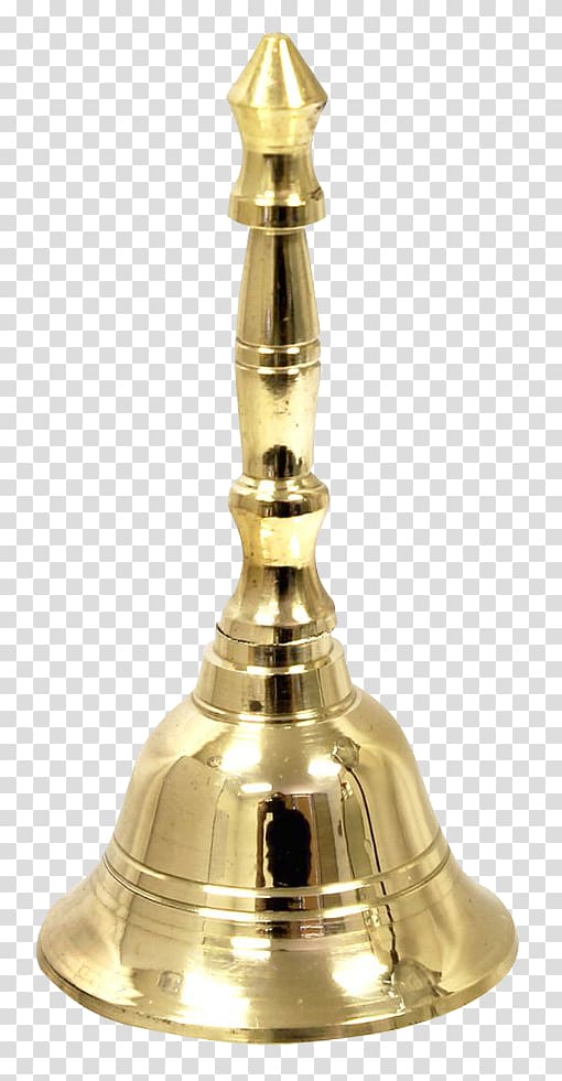 brass-colored hand bell , Handbell transparent background PNG clipart