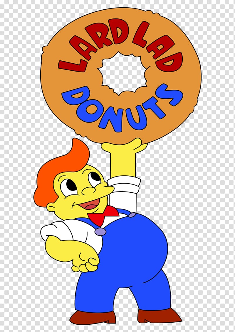 person holding Lard Lad Donuts signage art, Lard Lad Donuts Homer Simpson The Simpsons: Tapped Out The Simpsons Game, doughnut transparent background PNG clipart