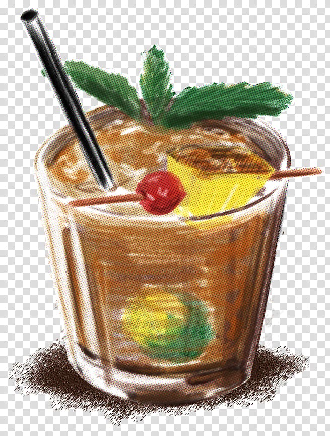Mai Tai Cocktail garnish Rum and Coke Sea Breeze Caipirinha, mai tai transparent background PNG clipart