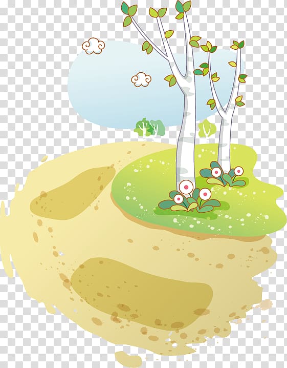 Cartoon Poster Illustration, forest transparent background PNG clipart