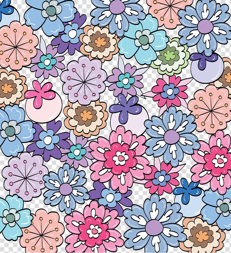 Flower Floral design Pattern, Japanese small fresh flower pattern transparent background PNG clipart