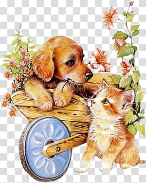 vintage puppy transparent background PNG clipart thumbnail