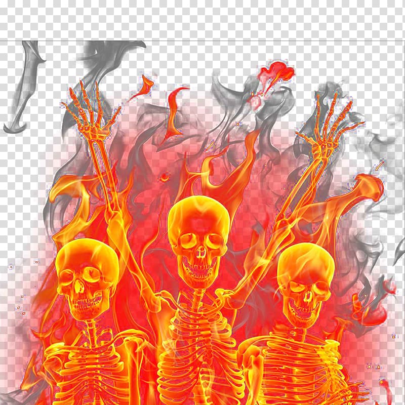 burning skeleton , Flame Fire Skeleton Combustion, Flame Skeleton Corps transparent background PNG clipart