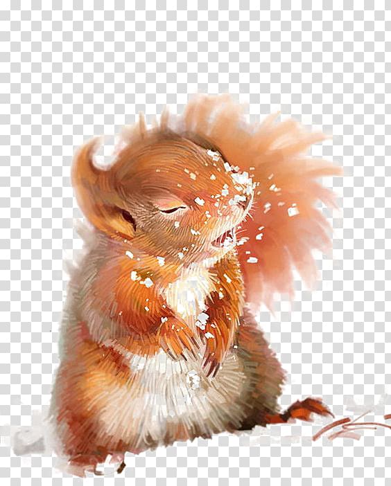 squirrel illustration, Squirrel Watercolor painting Drawing Art, Watercolor Squirrel transparent background PNG clipart