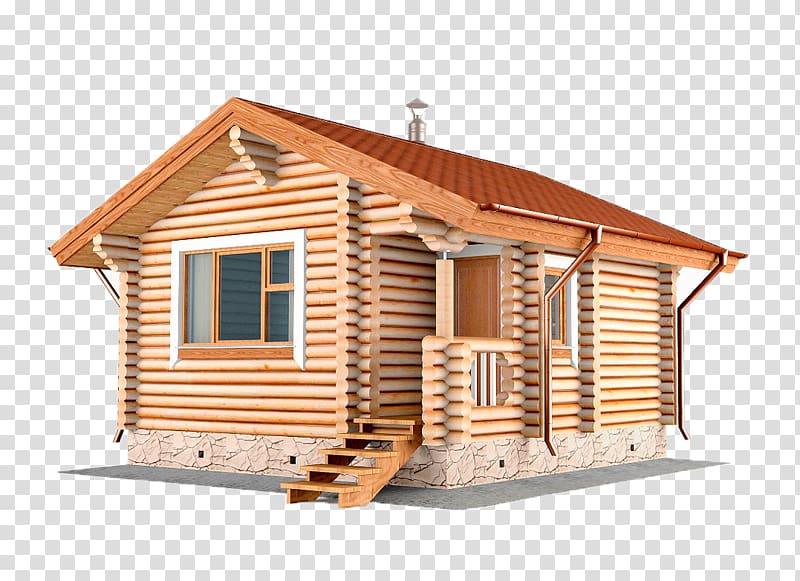 House Building Facade Log cabin Hut, cottage transparent background PNG clipart