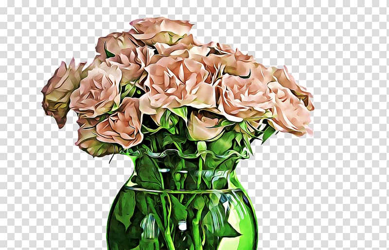 pink petaled flower centerpiece illustration, Flowers In Vase Drawing transparent background PNG clipart