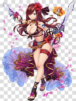 Fairy Tail Wiki - Erza Scarlet No Background - Free Transparent PNG  Download - PNGkey