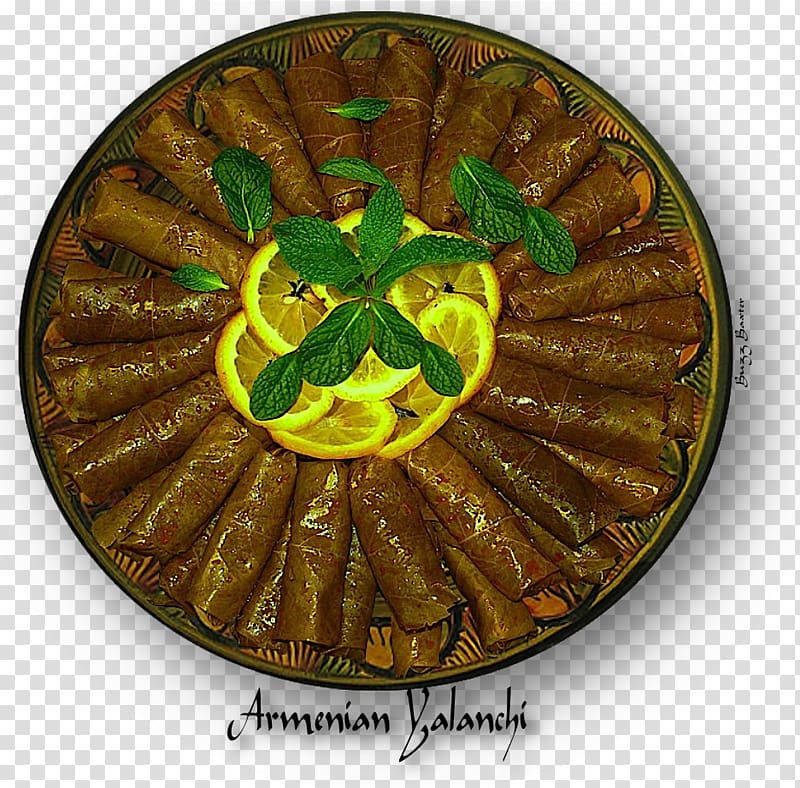Armenian food Dolma Turkish cuisine Sarma, parsley transparent background PNG clipart
