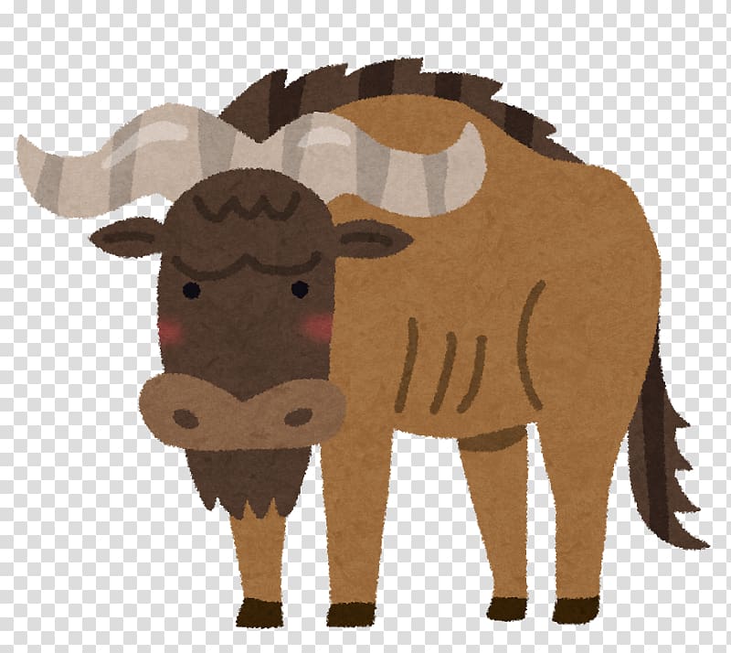 Wildebeest Cattle January 21, 2018 いらすとや, wildebeest animal transparent background PNG clipart