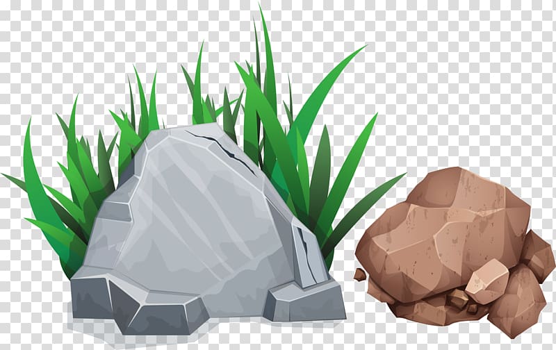 rocks and leaves illustration, Rock Stone , Hand-painted stones stone rock material transparent background PNG clipart