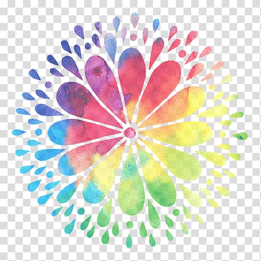 multicolored flower illustration, Watercolor painting Drawing Mandala, others transparent background PNG clipart