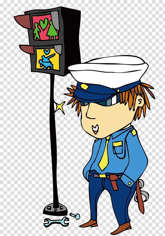 , Traffic police on duty transparent background PNG clipart