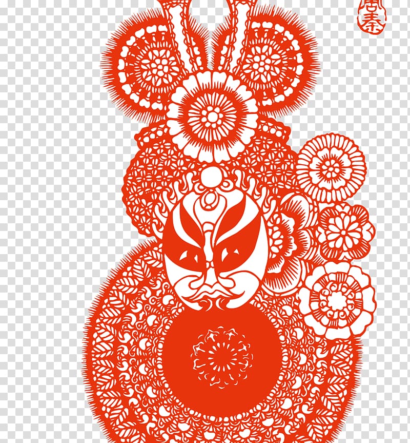 Peking opera Chinese paper cutting Chinese opera Art, Facebook transparent background PNG clipart