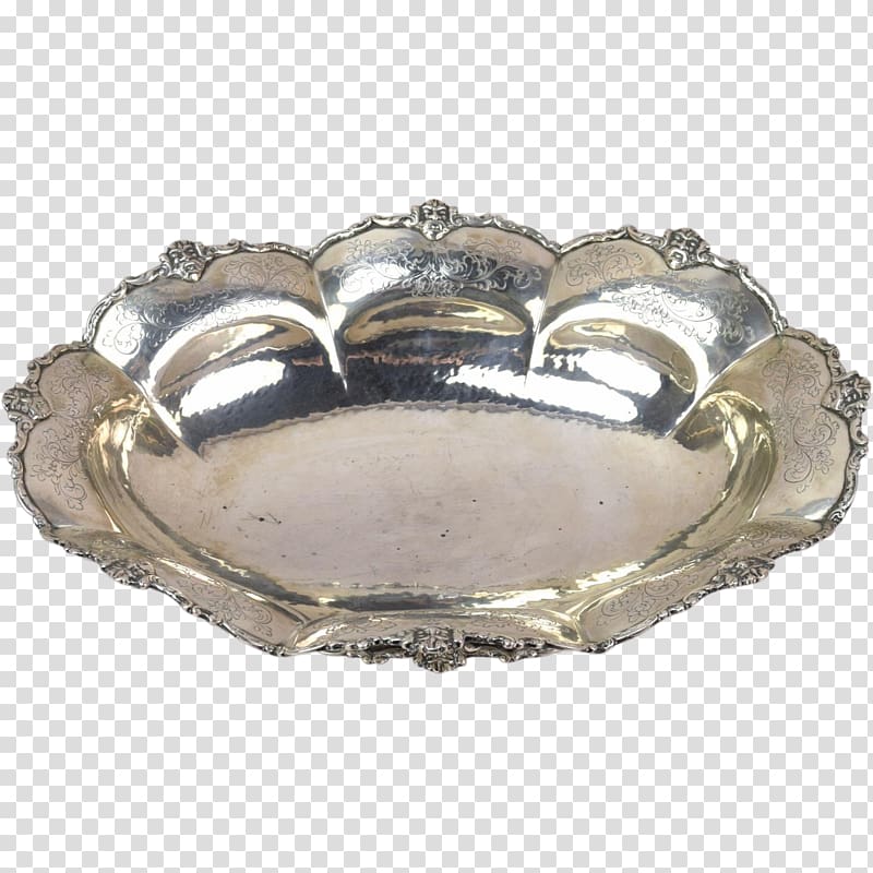 Sterling silver Platter Sheffield plate Tray, silver transparent background PNG clipart