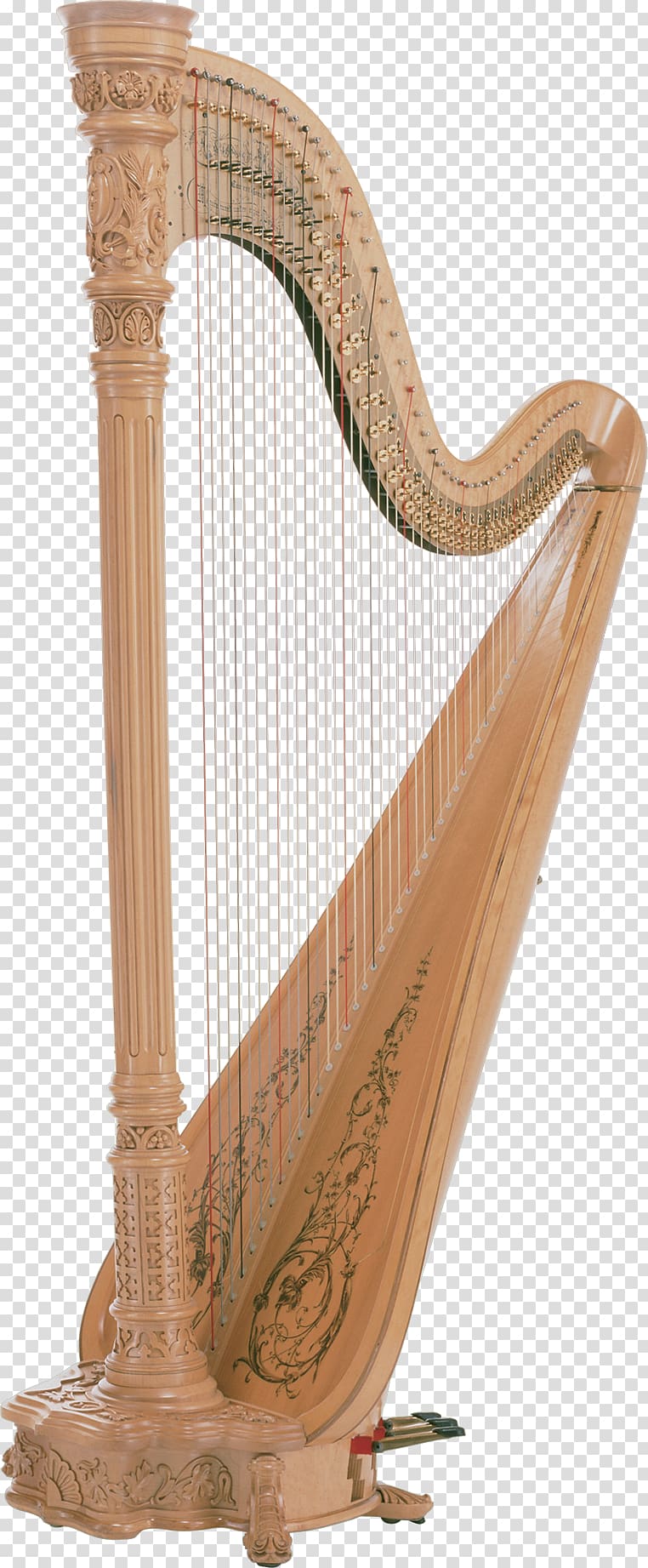 Harp Musical instrument Plucked string instrument, Qin transparent background PNG clipart