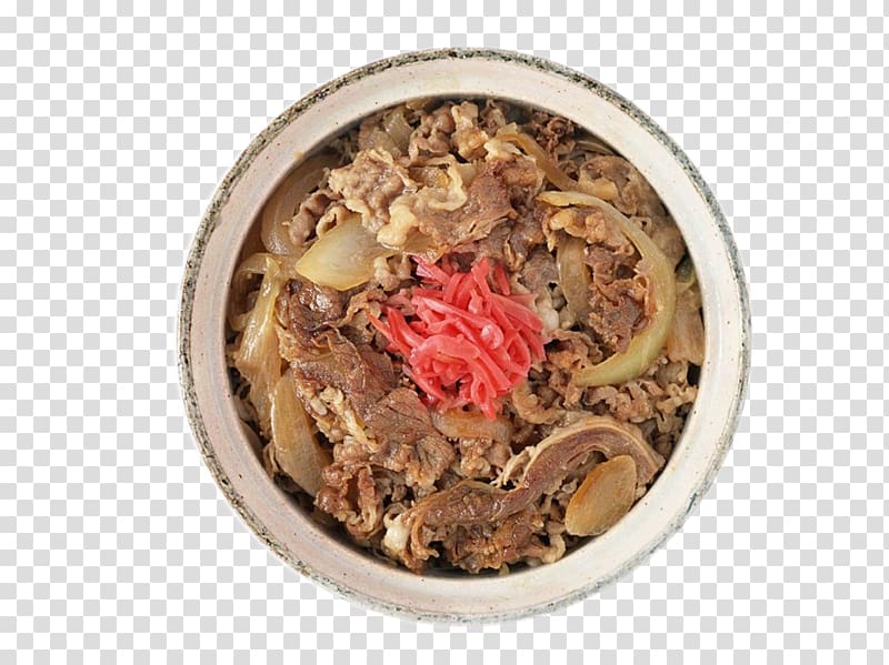 Donburi Chinese cuisine Bowl Food, Lamb Rice Bowl transparent background PNG clipart