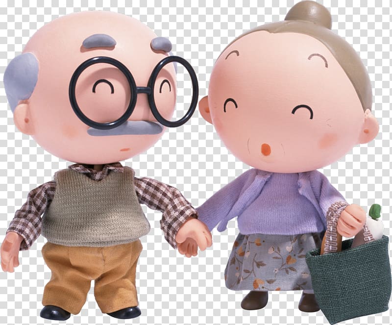 grandmother grandfather, Family cartoon transparent background PNG clipart