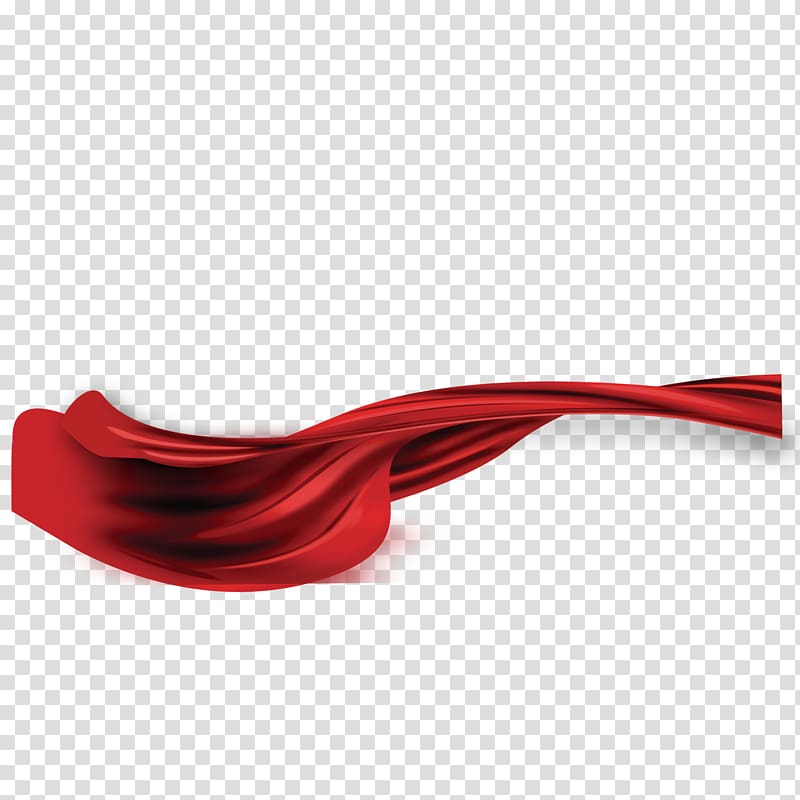 Red waving cloth illustration, Red cloth, ribbon, festive Elements