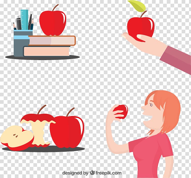Adobe Illustrator Apple Auglis Illustration, Red Apple transparent background PNG clipart