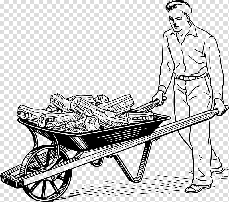 Wheelbarrow Computer Icons , Man Pushing transparent background PNG clipart
