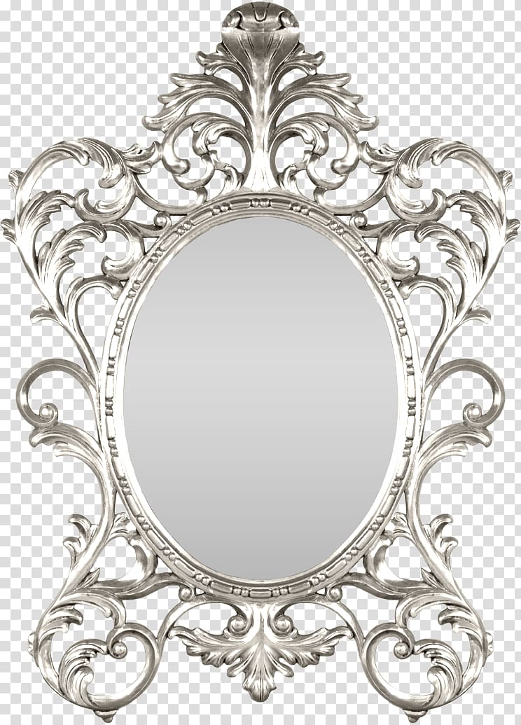 Mirror Silver Frames Decorative arts Gold, mirror transparent background PNG clipart