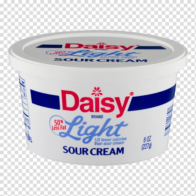 Crème fraîche Cream cheese Daisy Light Sour Cream Product Flavor, sour cream transparent background PNG clipart