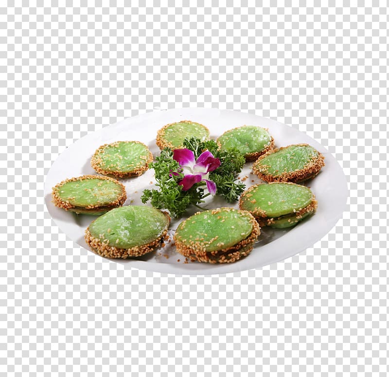 Green tea Dim sum Mochi, Product in kind, green tea pie transparent background PNG clipart