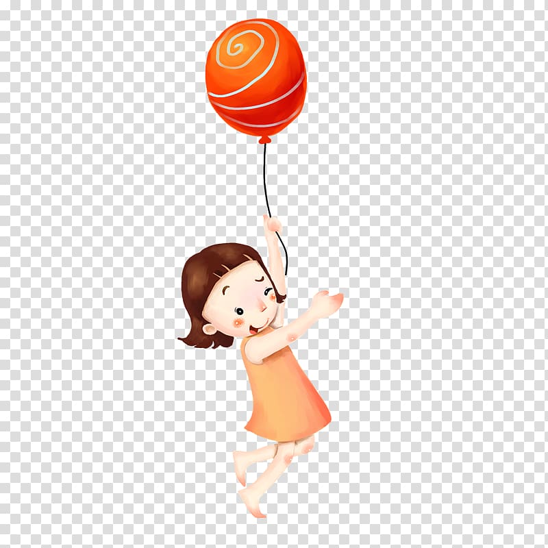 Friendship Day Quotation Love, Take a balloon little girl transparent background PNG clipart