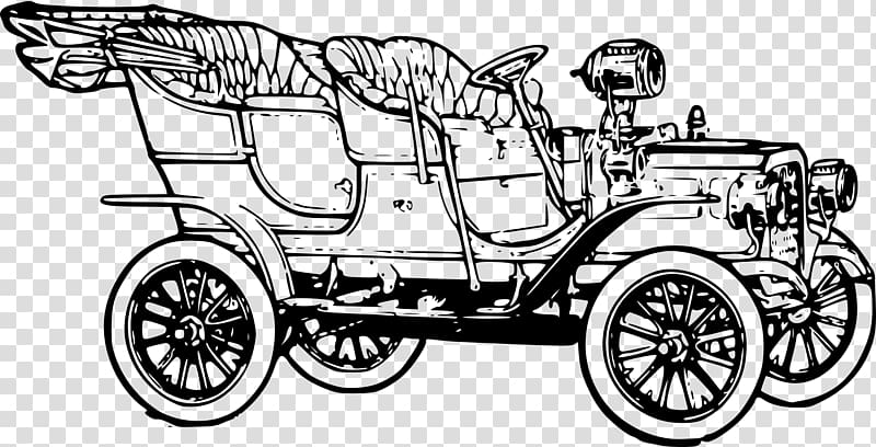 1920s Ford Model T Coloring book Car, old car transparent background PNG clipart