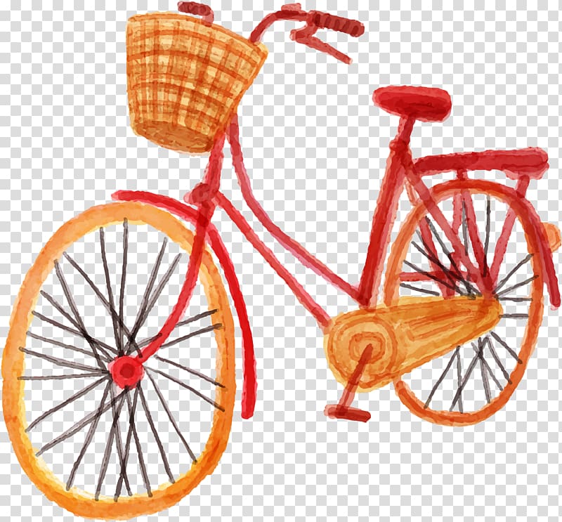 Bicycle basket Euclidean , Inked bike transparent background PNG clipart