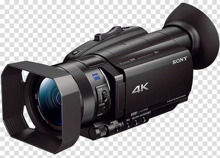 Sony FDR-AX700 4K Camcorder High-dynamic-range imaging 4K resolution Hybrid Log-Gamma, 4K HDR transparent background PNG clipart