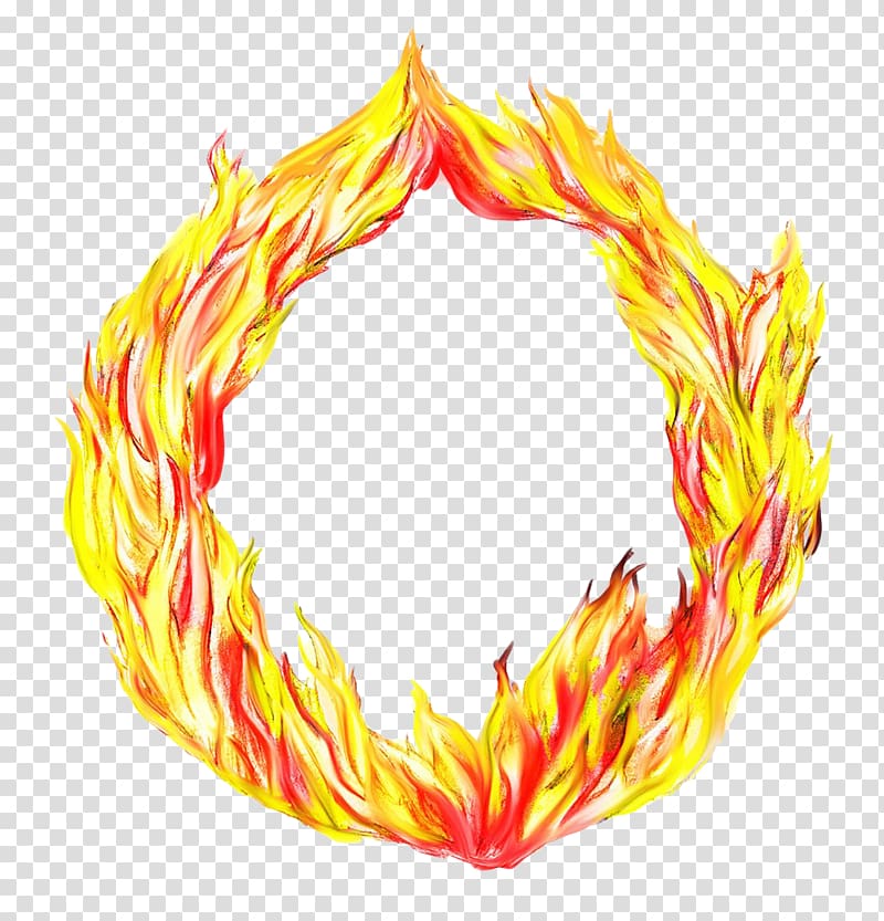 Fire Flame , Golden ring of fire transparent background PNG clipart