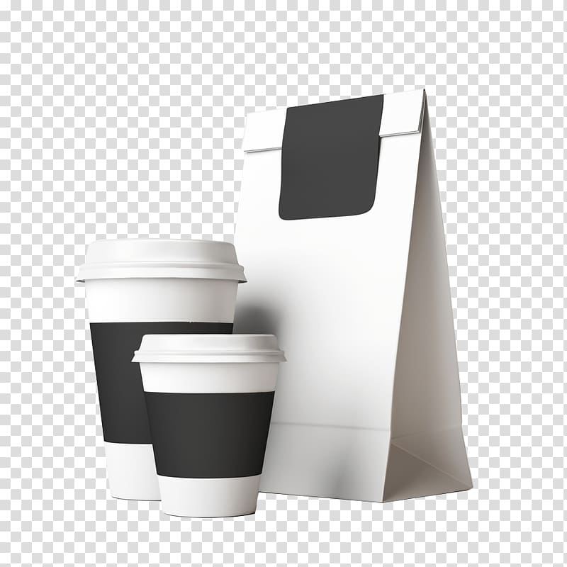 Coffee Paper bag Paper cup, Takeout bag transparent background PNG clipart