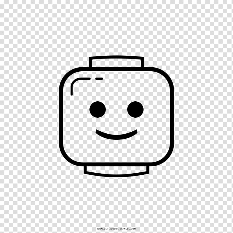 Drawing Coloring book Line art, Lego head transparent background PNG clipart