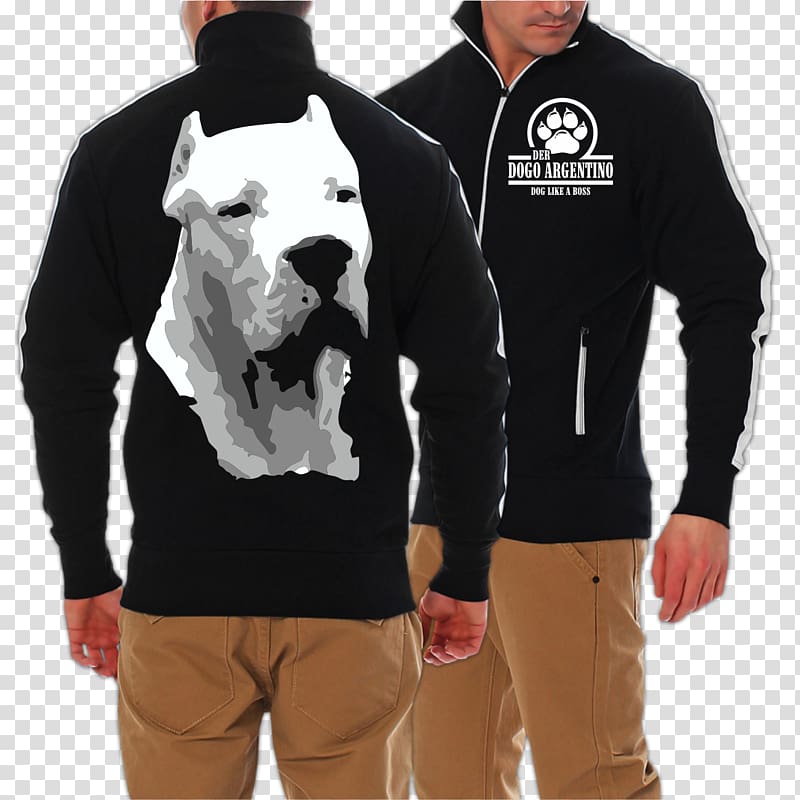Hoodie T-shirt Dogo Argentino Jacket Clothing, T-shirt transparent background PNG clipart