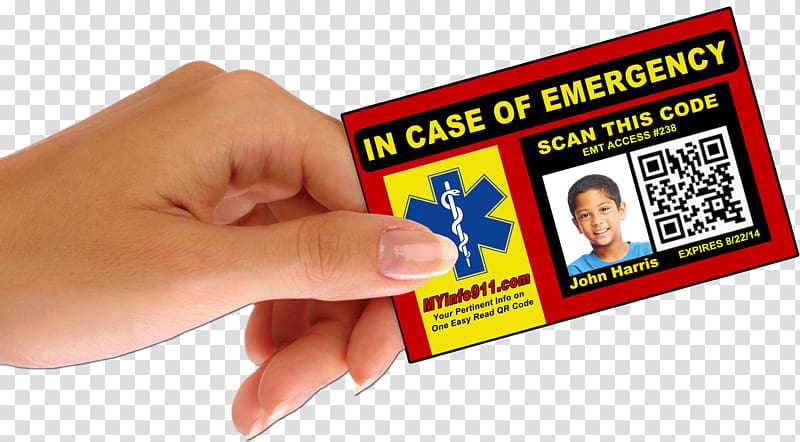 Identity document Credential Emergency QR code Accident, school id card transparent background PNG clipart