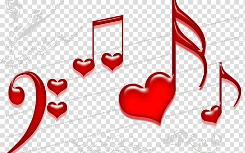 Musical note Heart , song transparent background PNG clipart