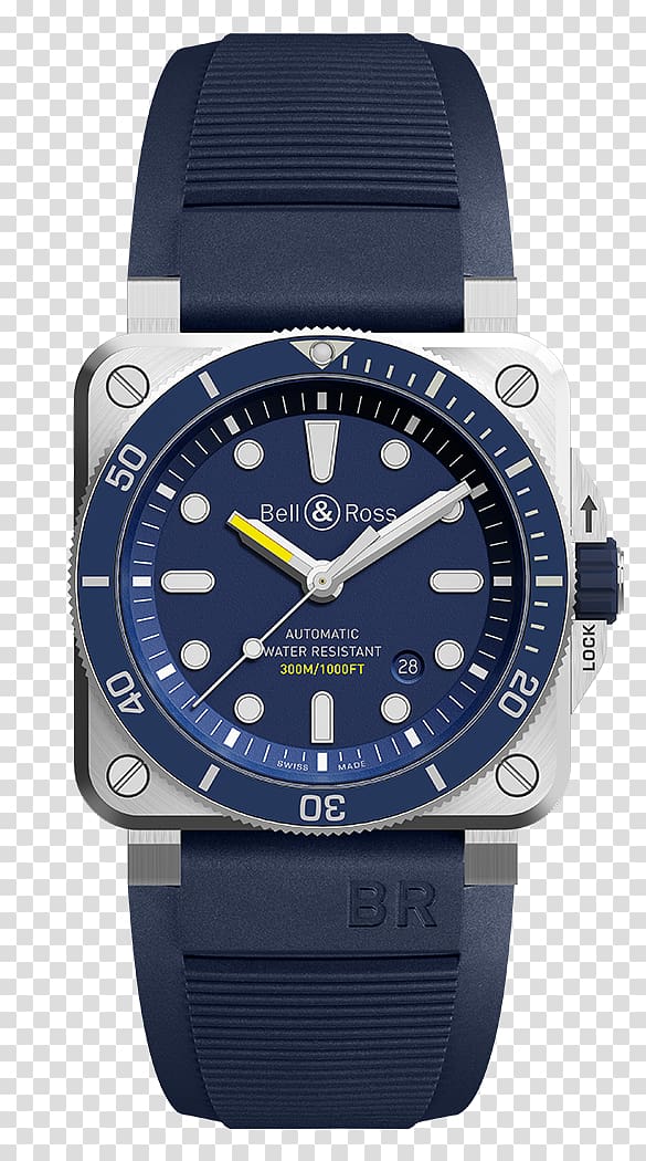 Bell & Ross Diving watch Underwater diving Scuba diving, watch transparent background PNG clipart
