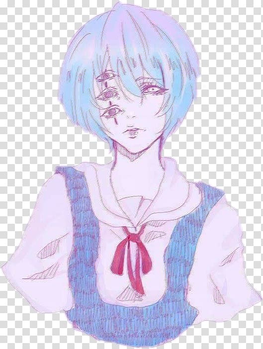 Rei Ayanami Kaworu Nagisa Shinji Ikari Asuka Langley Soryu Drawing, vaporwave anime transparent background PNG clipart